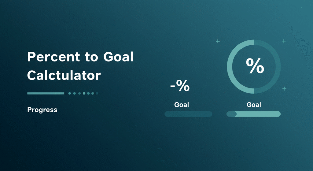 Percent to Goal Calculator
