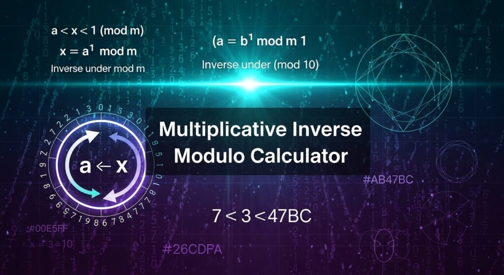 Multiplicative Inverse Modulo Calculator